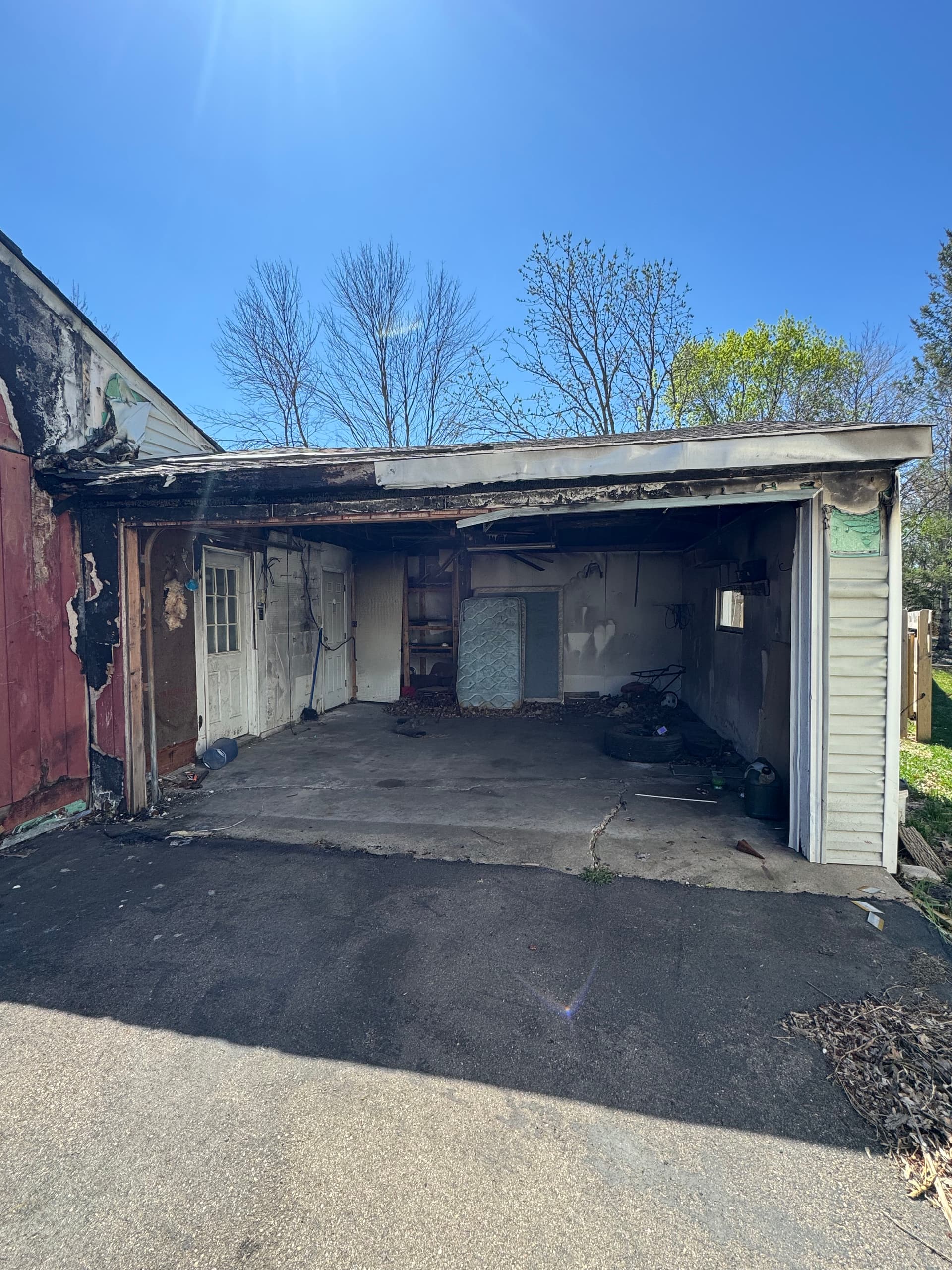 Gallery photos for Fire-Damaged Garage Tear-Down and Full Rebuild Planned: Image #1