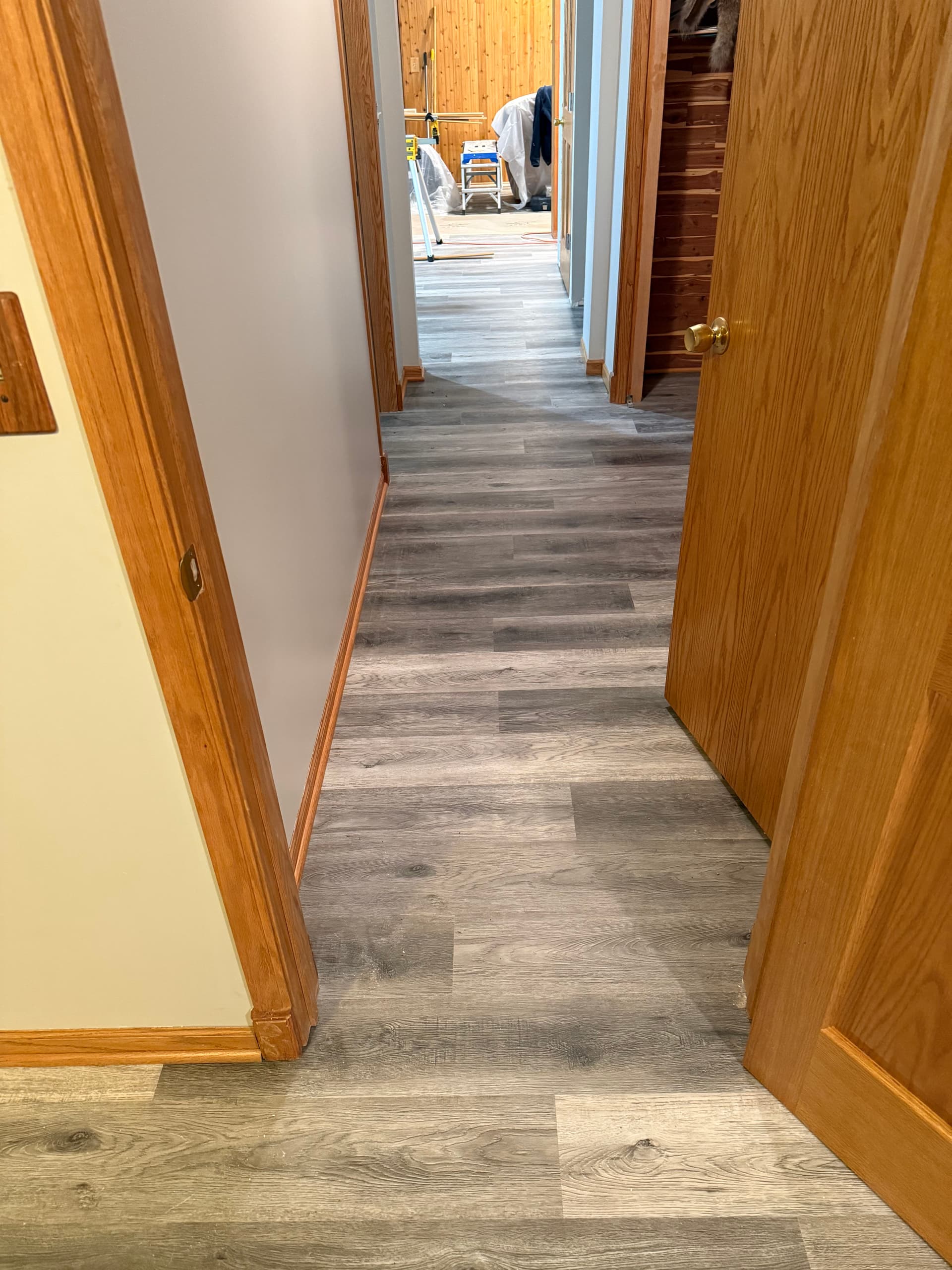 Gallery photos for Basement Bedroom and Hallway LVP Flooring Update: Image #1